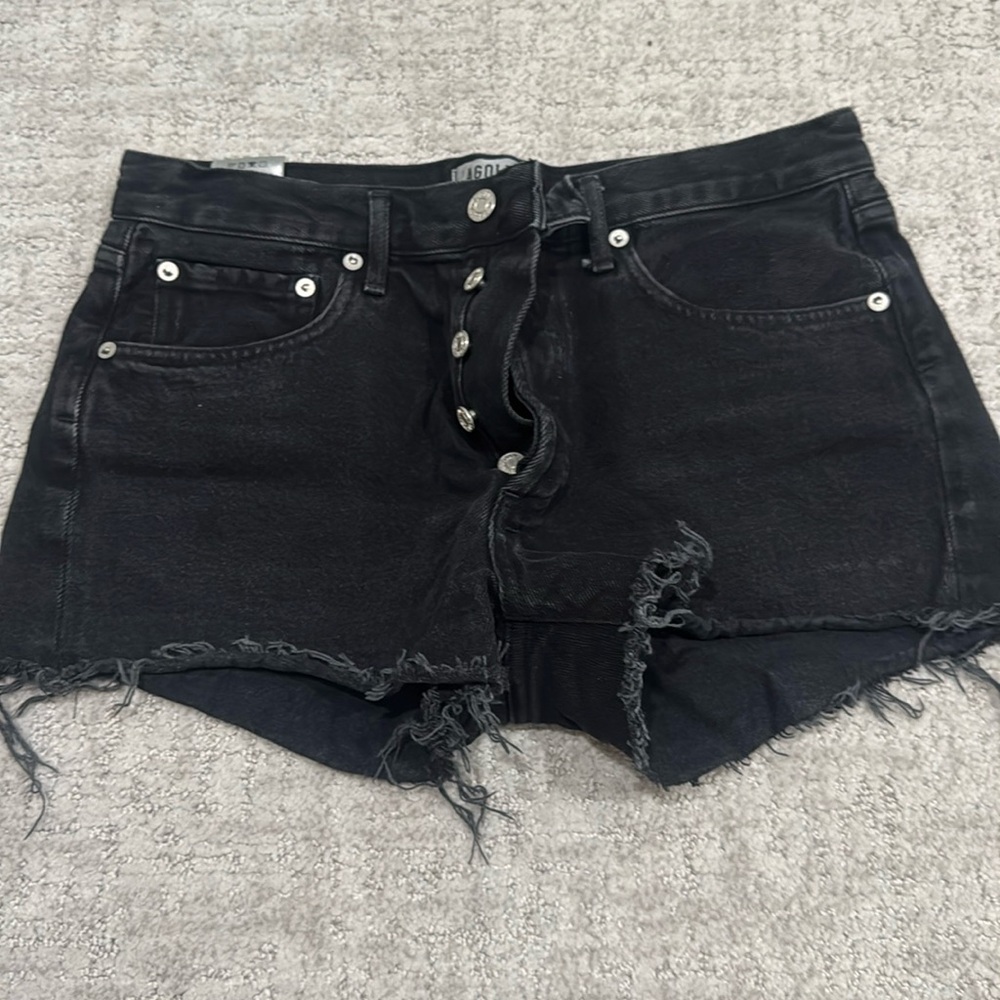 AGOLDE Parker Jean shorts size 27 black